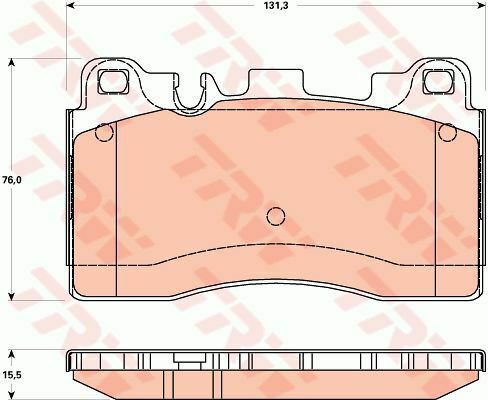TRW GDB1906 Brake Pad Set, disc brake for MERCEDES-BENZ