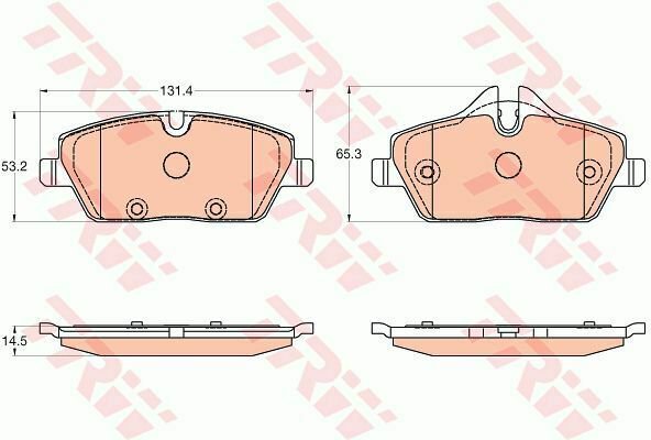 TRW GDB2038 Brake Pad Set, disc brake for BMW