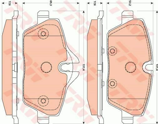 TRW GDB1870 Brake Pad Set, disc brake for MINI