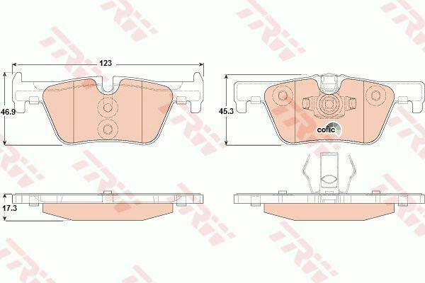 TRW GDB1919 Brake Pad Set, disc brake for BMW
