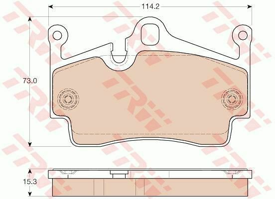 TRW GDB1961 Brake Pad Set, disc brake for PORSCHE