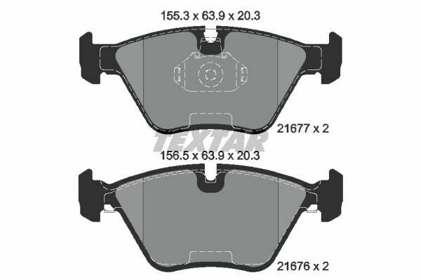 TEXTAR 2167703 Brake Pad Set, disc brake for BMW