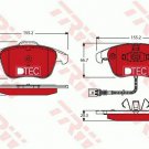 TRW GDB1762DTE Brake Pad Set, disc brake for AUDI, SEAT, VW