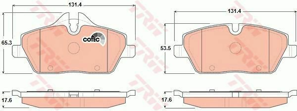 TRW GDB1611 Brake Pad Set, disc brake for BMW, MINI