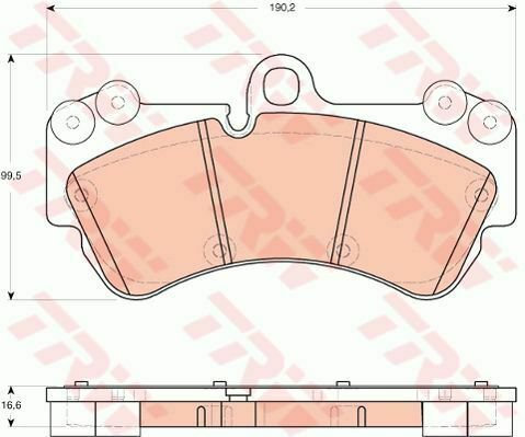 TRW GDB1720 Brake Pad Set, disc brake for VW
