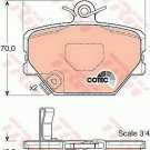 TRW GDB1365 Brake Pad Set, disc brake for SMART