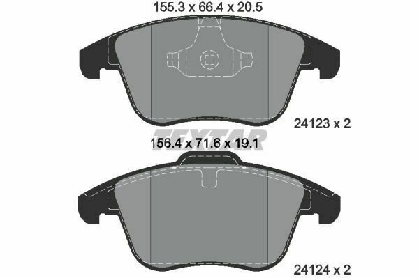 TEXTAR 2412301 Brake Pad Set, disc brake for FORD, LAND ROVER, VOLVO