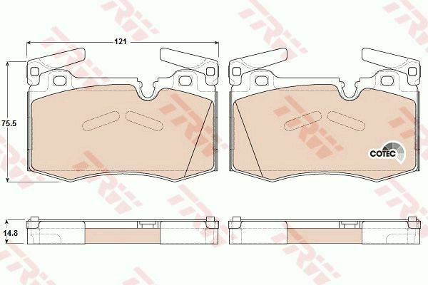 TRW GDB1948 Brake Pad Set, disc brake for CITRO&Atilde;�N, MINI
