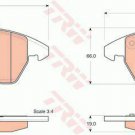 TRW GDB1605 Brake Pad Set, disc brake for AUDI, CITROËN, PEUGEOT, SEAT, SKODA, V
