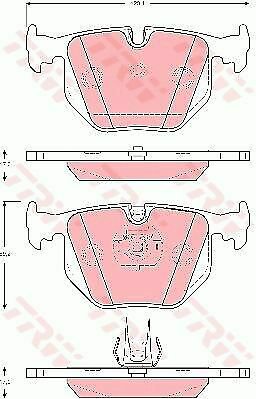 TRW GDB1527 Brake Pad Set, disc brake for LAND ROVER