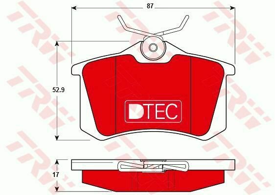 TRW GDB1330DTE Brake Pad Set, disc brake for AUDI, CITRO&Atilde;�N, DS, FORD, PEUGEOT, R