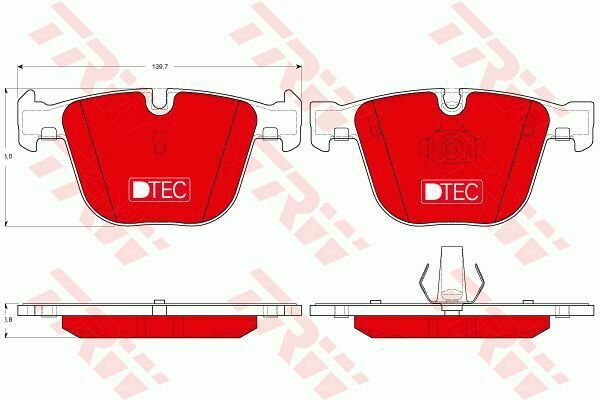 TRW GDB1502DTE Brake Pad Set, disc brake for BENTLEY, BMW, ROLLS-ROYCE