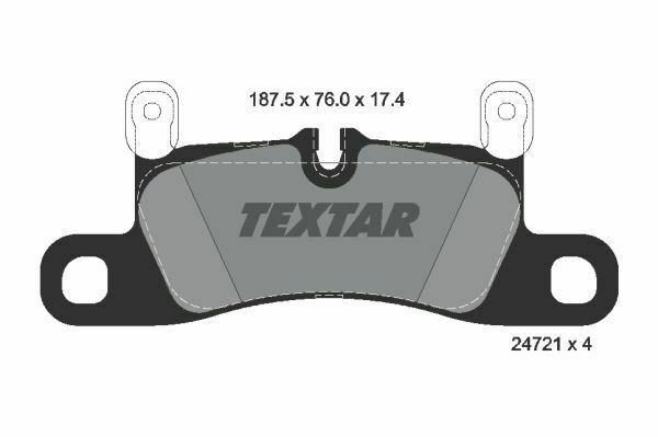 TEXTAR 2472102 Brake Pad Set, disc brake for PORSCHE