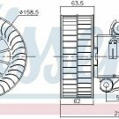 NISSENS 87212 Interior Blower for MERCEDES-BENZ