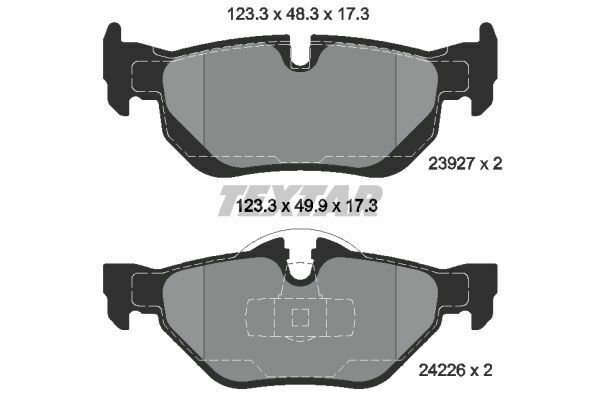 TEXTAR 2392701 Brake Pad Set, disc brake for BMW