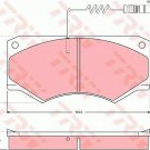 TRW GDB1067 Brake Pad Set, disc brake for MERCEDES-BENZ