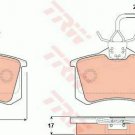 TRW GDB1415 Brake Pad Set, disc brake for FORD, SEAT, VW