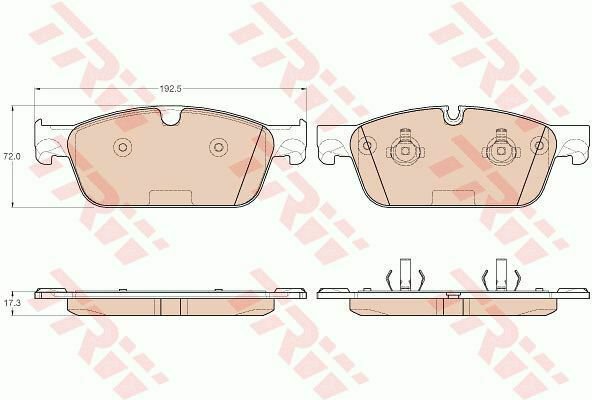 TRW GDB1970 Brake Pad Set, disc brake for MERCEDES-BENZ