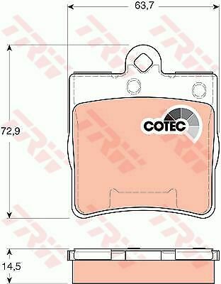 TRW GDB1545 Brake Pad Set, disc brake for MERCEDES-BENZ