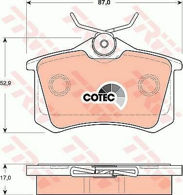 TRW GDB1504 Brake Pad Set, disc brake for AUDI, CITRO&Atilde;�N, DS, FIAT, FORD, LANCIA,