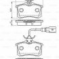 BOSCH 0986494025 Brake Pad Set, disc brake for FORD