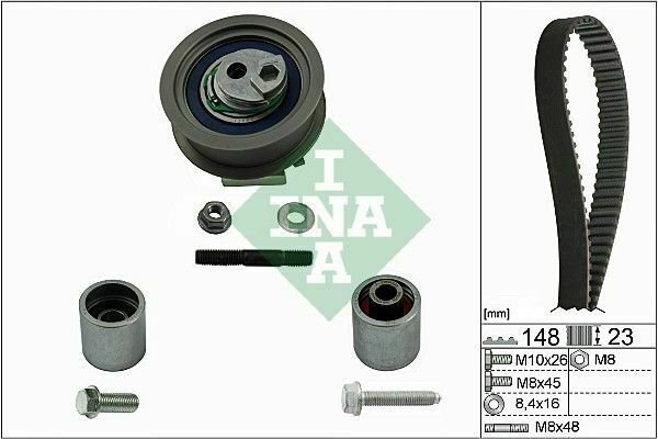 INA 530044510 Timing Belt Set for AUDI, SEAT, SKODA, VW