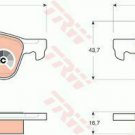 TRW GDB1561 Brake Pad Set, disc brake for MINI