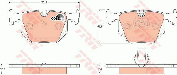 TRW GDB1530 Brake Pad Set, disc brake for BMW