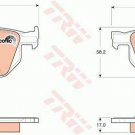 TRW GDB1560 Brake Pad Set, disc brake for BMW