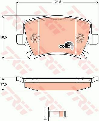 TRW GDB1622 Brake Pad Set, disc brake for AUDI, SEAT, SKODA, VW