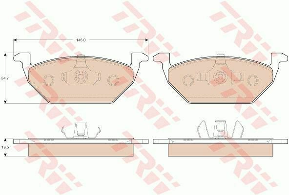 TRW GDB1984 Brake Pad Set, disc brake for AUDI, SEAT, SKODA, VW