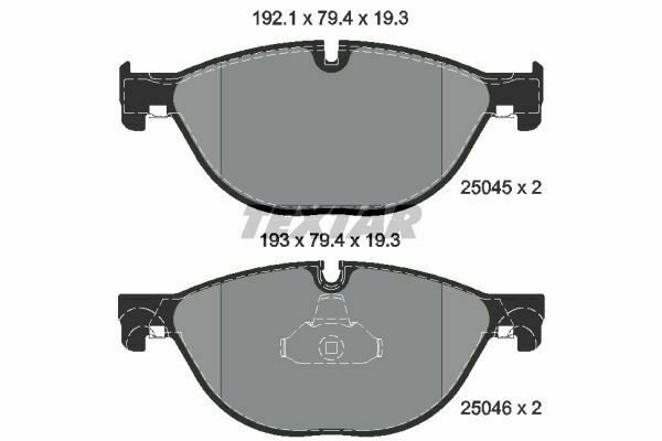 TEXTAR 2504501 Brake Pad Set, disc brake for ALPINA, BMW
