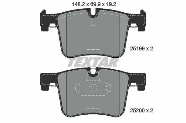 TEXTAR 2519901 Brake Pad Set, disc brake for BMW