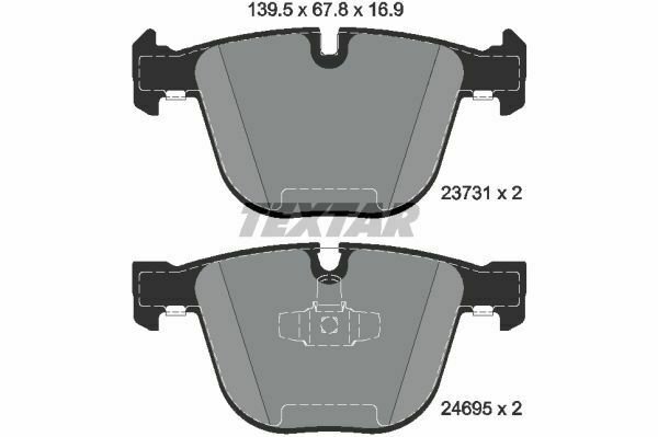 TEXTAR 2373101 Brake Pad Set, disc brake for ALPINA, BMW