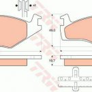 TRW GDB454 Brake Pad Set, disc brake for SEAT, VW