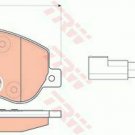 TRW GDB1724 Brake Pad Set, disc brake for FORD, VW