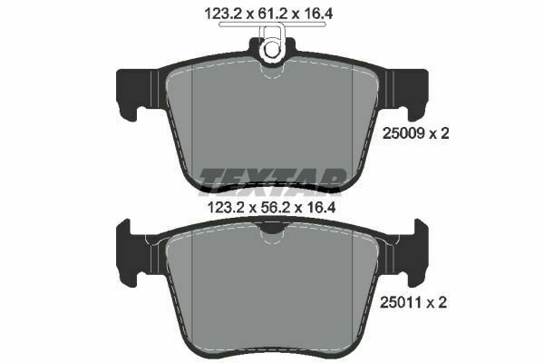TEXTAR 2500901 Brake Pad Set, disc brake for AUDI, CUPRA, SEAT, SKODA, VW