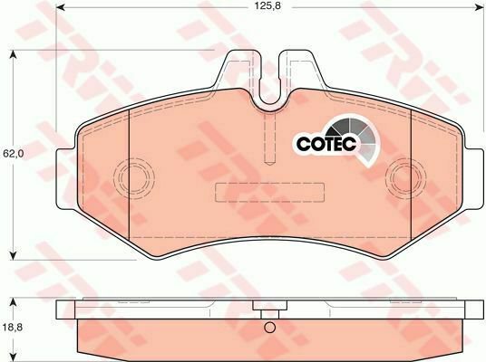 TRW GDB1399 Brake Pad Set, disc brake for MERCEDES-BENZ, PUCH, VW
