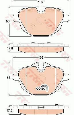 TRW GDB1840 Brake Pad Set, disc brake for BMW
