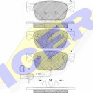 ICER 182270 Brake Pad Set, disc brake for AUDI