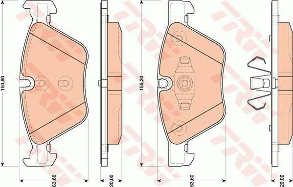 TRW GDB1810 Brake Pad Set, disc brake for BMW