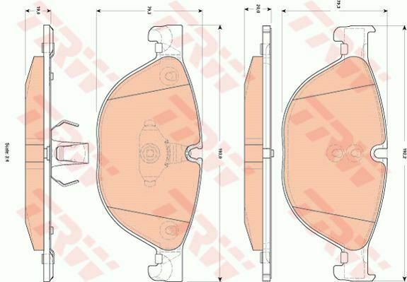 TRW GDB1838 Brake Pad Set, disc brake for BMW