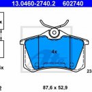 ATE 13.0460-2740.2 Brake Pad Set, disc brake for CITROËN, DS, PEUGEOT, RENAULT