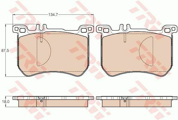 TRW GDB2013 Brake Pad Set, disc brake for MERCEDES-BENZ
