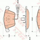 TRW GDB1809 Brake Pad Set, disc brake for AUDI, SEAT, VW