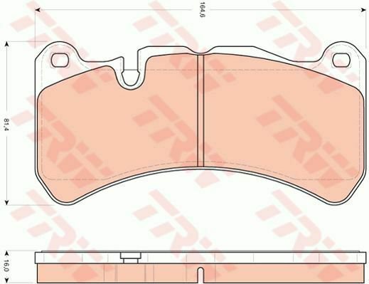 TRW GDB1739 Brake Pad Set, disc brake for MASERATI, MERCEDES-BENZ