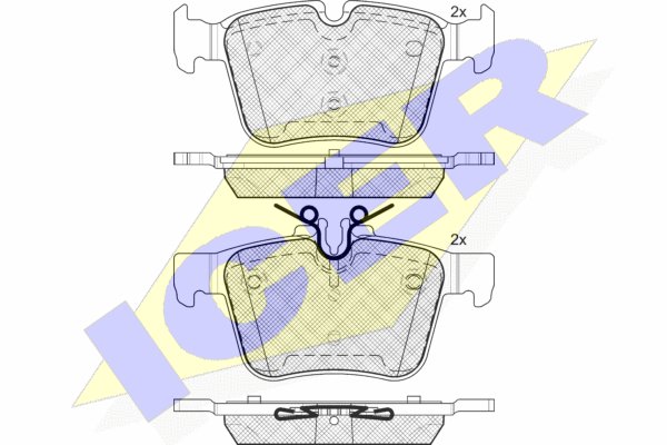 ICER 182214 Brake Pad Set, disc brake for MERCEDES-BENZ