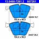 ATE 13.0460-7261.2 Brake Pad Set, disc brake for BMW