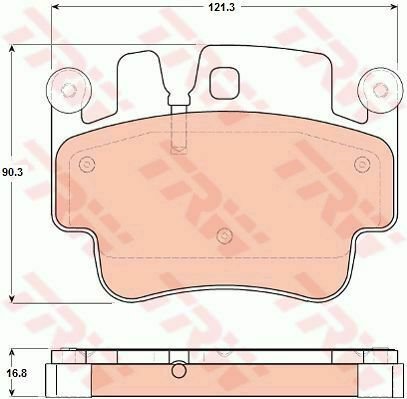 TRW GDB1742 Brake Pad Set, disc brake for PORSCHE