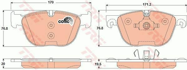 TRW GDB1726 Brake Pad Set, disc brake for BMW